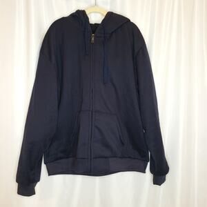 Han Ton Zip Up Heavyweight Hooded Sweatshirt 2 XL
